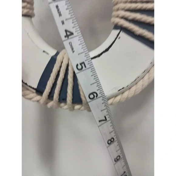 Wood Life Preserver Coastal Nautical Wall Hanging Towel Hook Mayrich Company - Picture 6 of 6